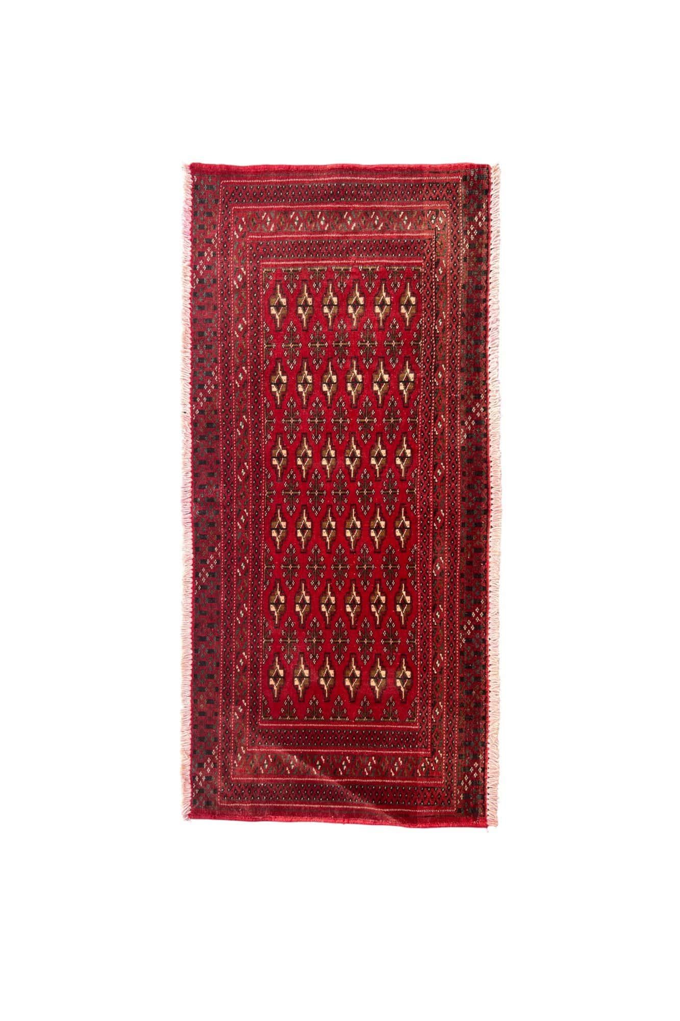 photoroom_20250814_144648 Vibrant red Persian handmade area rug with intricate geometric and floral patterns.